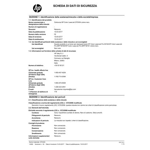 Toner 205A HP nero  CF530A